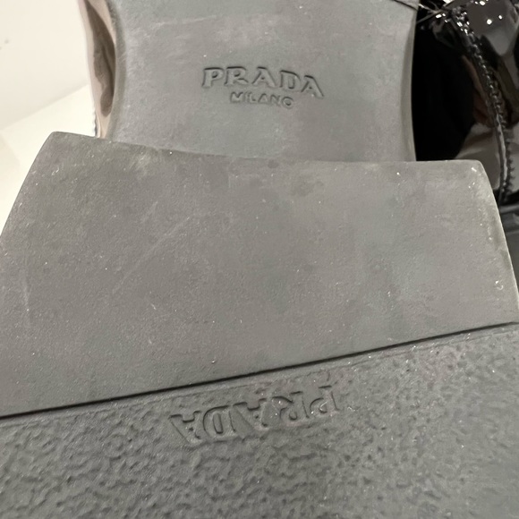 PRADA Triangle Logo Patent Leather Loafers EU:37 - Picture 10 of 14